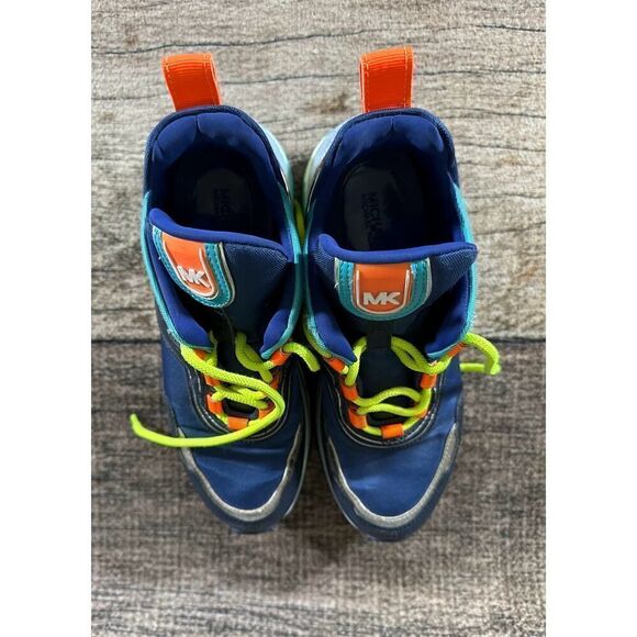 Michael Kors Womens Olympia Sig Semi Lux Trainer Sneakers Multi Color Sz 7 - Picture 4 of 10